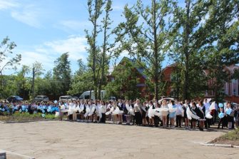 Красный Сулин Праздник последнего звонка в школе №8 дети ученики выпускники
